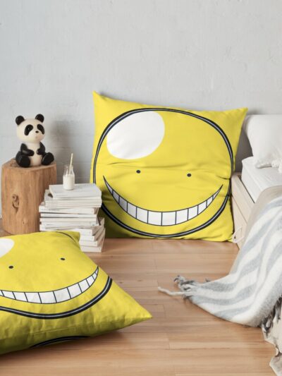 Koro Sensei Assassination Classroom , Korosensei Face Throw Pillow Official Assassination Classroom Merch