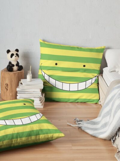 Korosensei Confident. Assassination Classroom Throw Pillow Official Assassination Classroom Merch