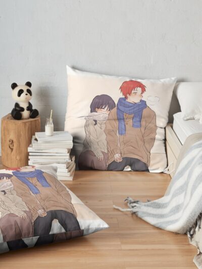 Enefue, Ansatsu Kyoushitsu, Akabane Karma, Okuda Manami Throw Pillow Official Assassination Classroom Merch