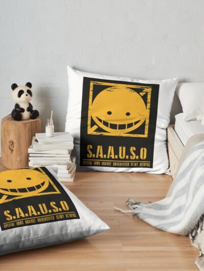 Assassination Classroom Koro Sensei Premium Throw Pillow Official Assassination Classroom Merch