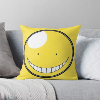 Koro Sensei Assassination Classroom , Korosensei Face Throw Pillow Official Assassination Classroom Merch