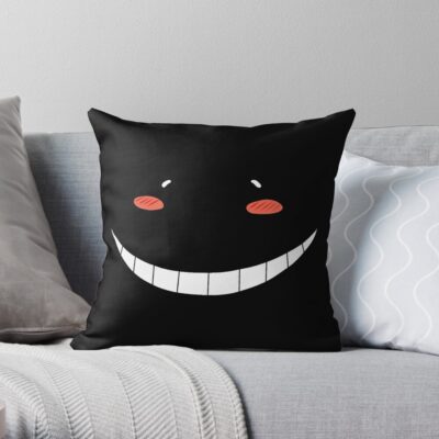 Smile Face Koro Sensei Assassination Classroom , Koro Smiling Face Throw Pillow Official Assassination Classroom Merch