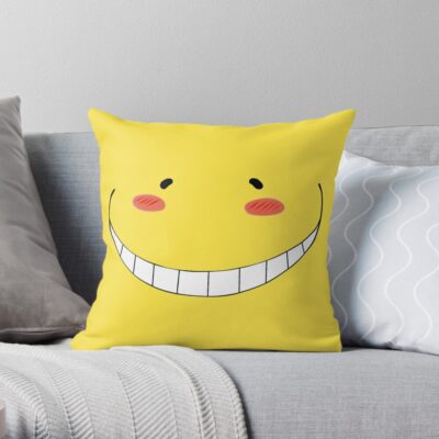 Koro Sensei Assassination Classroom , Korosensei Face Throw Pillow Official Assassination Classroom Merch