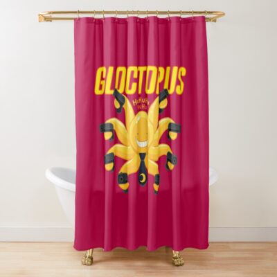 Gloctopus - Anime Octopus With Guns Funny Pun Shower Curtain Official Assassination Classroom Merch