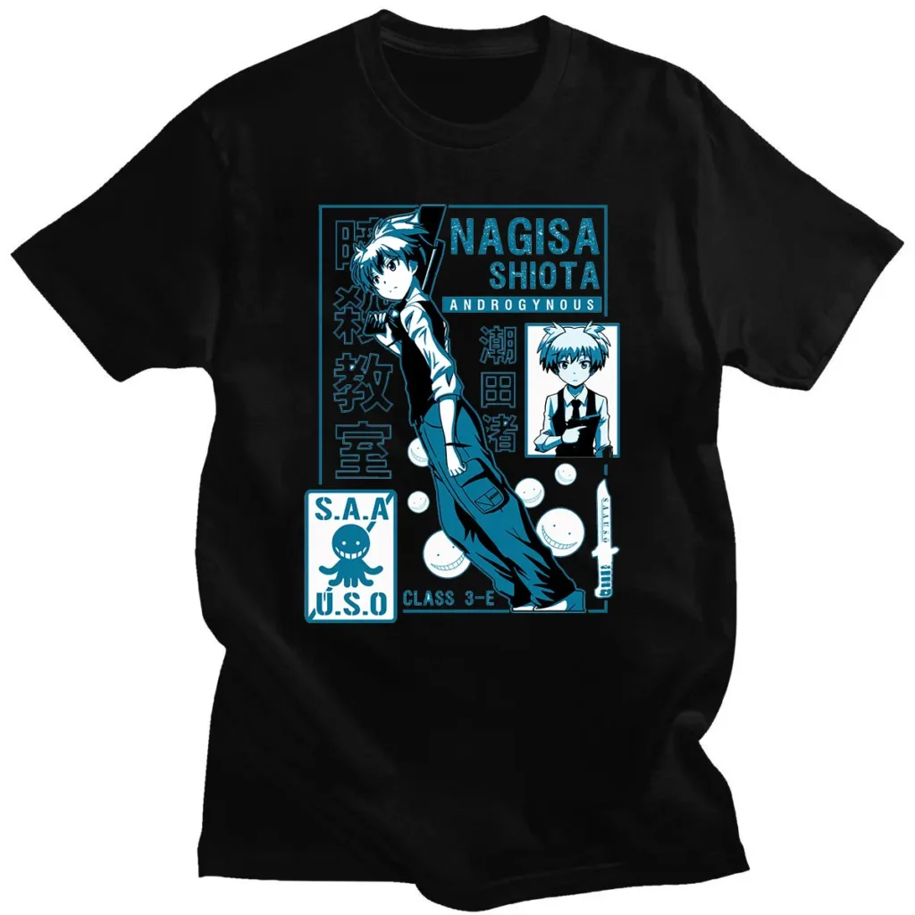 Assassination Classroom Printed Shiota Nagisa Hip-pop T-Shirt