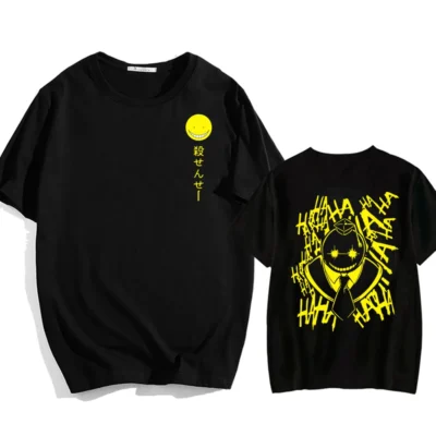 kf Sae0ed7c39b82430a963b5501baf60476v Japanese Anime Assassination Classroom Short Sleeve Cosplay Korosensei Print Fashion Summer T Shirt Hip Hop Top - Assassination Classroom Store